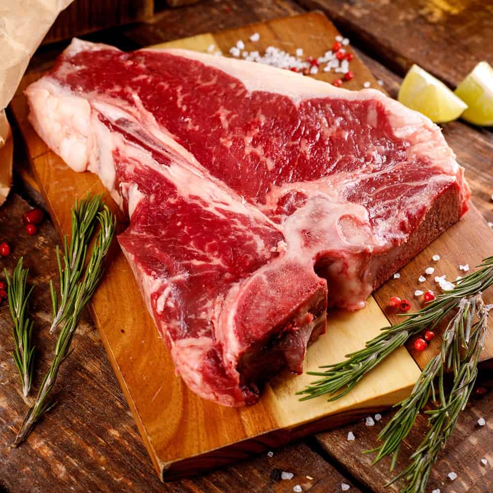 T-bone Steak (Organic & Grass-Fed Beef)